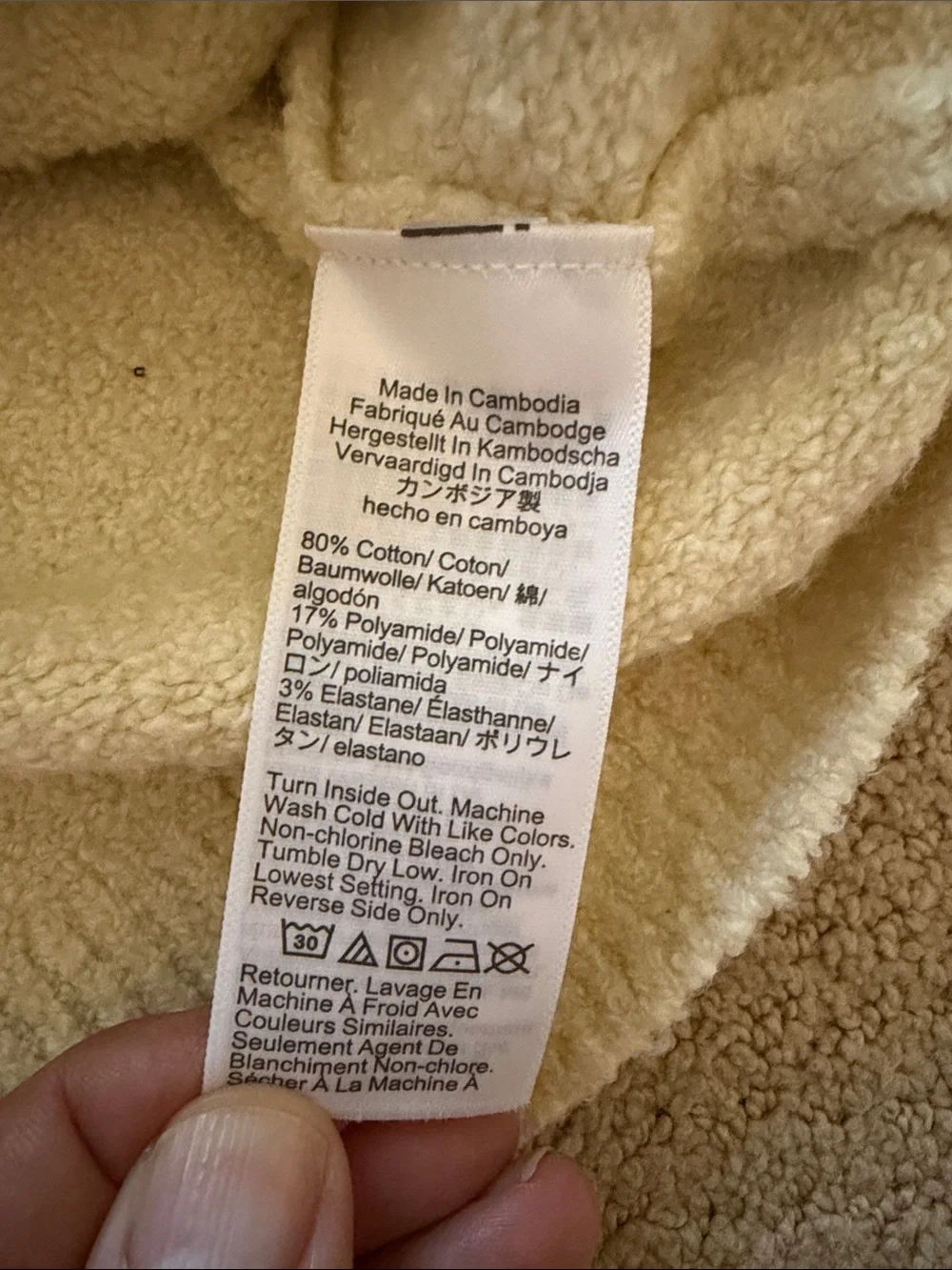 J. Crew Cream Bouclé Button-Front Cardigan Sweater